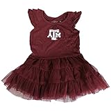 Texas A & M Aggies公式NCAA short-sleevedフルフリルスカートプリンセスドレス18 M by Glitterギア