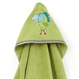 Breganwood Organics Baby & Toddler Hooded Towel, Funny Bird Rainforest Collection by Breganwood Orga