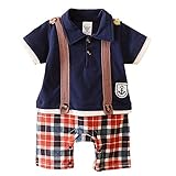 【SEBLES】ベビー 赤ちゃん 男の子 カバーオール ロンパース 半袖 ラウンドネック セットアップ プリント コットン 綿 ボトムス 春 夏(タイプB,70cm)