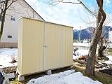 おしゃれなユーロ物置2308K1クリーム色