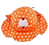 出産祝い　ギフト　ベビー　赤ちゃん　日よけ帽　キャップ　ハット帽子　紫外線　防止　お出かけ用　水玉　可愛い　柔らか　通気　快適　48cm　1-2歳（オレンジ）