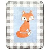 Luvable Friends Character High Pile Blanket, Blue Fox, 30" x 40" by Luvable Friends [並行輸入品]