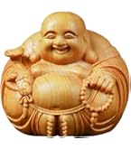 Amazon.co.jp: WOWTAC 布袋様 七福神 ツゲ 布袋様 ミニ手彫り 縁起物