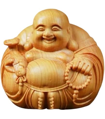 Amazon.co.jp: Lhyxuuk布袋様 置物 仏像 木彫り ミニ 七福神 木製 布袋
