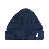 COLOR COMMUNICATIONS KNITCAP カラーコミュニケーションズ ニットキャップ DRIP EMB CUFF 紺,フリー