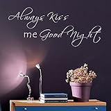 Pop Decors WL-0051-Va Inspirational Quote Wall Decal, Always Kiss Me Good Night [並行輸入品]