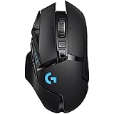 Logitech G502 Lightspeed Wireless Gaming Mouse with Hero 25K Sensor, PowerPlay Compatible, Tunable Weights and Lightsync RGB 