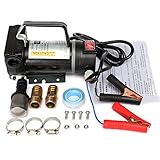 12 V 携帯用燃料のディーゼルポンプ油移送ポンプセルフプライミング 45 リットル / 分 200 W 黒