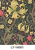 輸入壁紙 LY-14061/ブラウン golden lily ゴールデンリリー Morris & Co.(イギリス) ウィリアム・モリス 52cm×10m