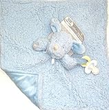 Blankets and Beyond Baby Boy Blue Fuzzy and Soft Nunu w/ Pacifier Holder by Blankets and Beyond
