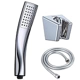 KESバスルームユニバーサルシャワー携帯シャワーヘッド、ポリッシュクローム、p122 a w/ Hose and Holder シルバー