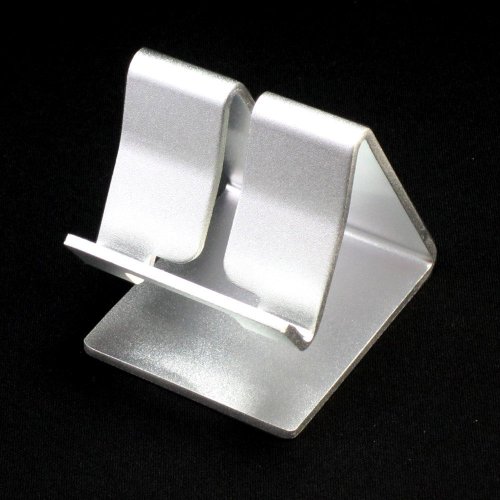 iPad/iPhone/iPod/スマートフォン用 アルミニウム製 スタンド シルバー(付録はカラーDockケーブル)