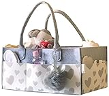 littlegem4uベビーおむつキャディとおもちゃストレージバスケット|ポータブルおむつバッグfor Infants、ボーイズ、ガールズ| Extra Sturdy & Large Nursery 