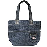 【アメリカン デニム ミニ トートバッグ（ビラ/ネイビー）】レディース アメカジバッグ おしゃれバッグ 散歩 人気 アメリカン雑貨 アメリカ雑貨 キャンバス