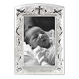 Malden Baby Baptism Two-Tone Picture Frame, Pewter by Malden [並行輸入品]