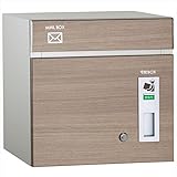 ユニソン　宅配ポスト　コルディア80　左開きタイプ　前入れ前出し　木目調『一戸建て用 屋外』 タモ