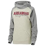 NCAA Arkansas RazorbacksレディースAsym Reduxパーカー、オートミール/プレミアムヘザー、Xラージ