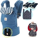 エルゴベビー 抱っこ紐 (ベルト付） オリジナル/ビーチハウス・防寒セットL 【正規品2年間保証-SG認定】 +防寒ケープ＆よだれパッド