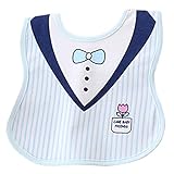 C-Princess フォーマル よだれかけ ベビー 赤ちゃん ビブ スタイ お食事エプロン 新生児 男の子 柔らかい おしゃれ 出産祝い 保育園用 結婚式 ライトブルー