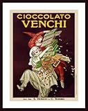 Cioccolato Venchi – Giclee、フレーム付きブラックウッド、ホワイトマット