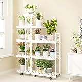 花の棚マルチ階建ての室内木製のバルコニーフラワーポットラックリビングルームの床プラントスタンド (色 : B)