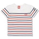 BABYDOLL（ベビードール） 親子ペア ボーダーTシャツ-子供服 男の子 女の子 ベビー キッズ -0672K 110cm レッド
