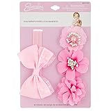 Infant Girls Bow Headband | 4 Piece Soft and Shining Baby Flower Headwrap Set for kids [並行輸入品]