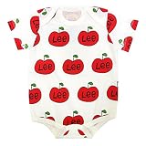 [リー] Lee ベビー ロンパース 9180405 APPLE アップル リンゴ ベビー服 カバーオール こども 子供 男の子 女の子 半袖 むちむち カラフル 可愛い 出産祝い