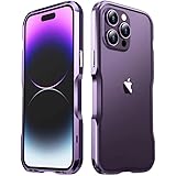 格好いい iPhone 14 Pro アルミバンパー バンパーケース 耐衝撃 バンパーカバー メタルフレーム メタルバンパー サイドバンパー 軽量 iPhone14Pro バンパー アルミ メタル メンズ 人気 (iPhone14Pro, 紫)