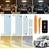 UNNKIBO ヴォクシー80系専用 LEDルームランプ セット 新型 3色30段階調光 リモコン付きNOAH/VOXY/ESQUIRE 80系内装 内装パーツ