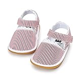 PUERI シューズ　ベビー　ファーストシューズ　ベビー靴　サンダル　滑り止め 綿　レース付き　春夏秋（0-18ヶ月） (M, ピンク)
