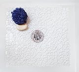 ノンスリップ滑り止め安全Bath – Ambient River Rockシャワーマット正方形ノンスリップ吸引Bathtub 21" X 21"