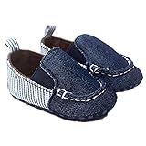 LINKEY Infant Newborn Baby Soft Sole Anti-slip Slip On Denim Deck Shoes Prewalker Toddler Mocassins 