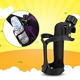 ベビーカー用ホルダー ボトルホルダー ドリンクホルダー カップホルダー バイク/自転車/ベビーカーに対応 ペットボトル/哺乳瓶など収納 360°回転取り付け