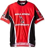 NCAA Ball State Cardinalsサイクリングジャージー、XXL、レッド
