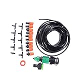 OUNONA 噴霧器 灌漑用具 調整可能なマイクロドリップ 灌水アトマイゼーションノズルアンチドリップ 10メートルのホースと10個のノズル
