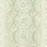 York Wallcoverings ve7112 Patina Vie MandalaストライプTransition壁紙、Greens
