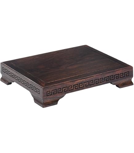 Amazon.co.jp: 木製台座 ディスプレイスタンド 四角台座 純木 花台 飾