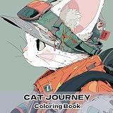 CAT JOURNEY Coloring Book(猫の旅塗り絵): 大人向けのねこの旅をモチーフにした40種類のイラスト塗り絵