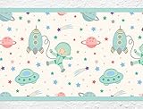 i-love-wandtattoo b-10036保育園壁デカールBorder " Spaceman "の子の部屋ステッカーBoy Girl Baby Height: 5.91"; Width: 19