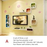 パーティション、壁格子棚、壁ペイント塗料リビングルームレストランソファテレビ壁装飾ラック ( 三 : A )