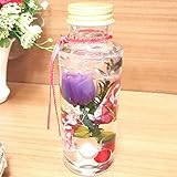 ハーバリウム Herbarium スリム ラウンド プリザーブド ドライ フラワー ボトル MT2018 [並行輸入品] [5]バイオレット母の日　ギフト　プレゼント