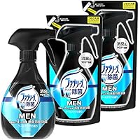 【まとめ買い】 ファブリーズメン 除菌消臭スプレー 布用 クールアクアの香り 本体 370mL+詰め替え 320mLX2個