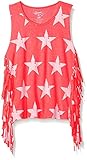 Flowers by Zoe Big Girls' Top with Fringe Coral X-Large [並行輸入品]