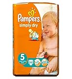 パンパース単にドライおむつサイズ5キャリーパック - 20おむつ (Pampers) (x2) - Pampers Simply Dry Nappies Size 5 Carry Pack - 20 