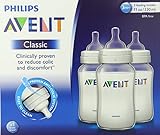 Philips Avent BPA Free Classic Polypropylene Bottles, 3 Count, 11 Ounce (Discontinued by Manufacture