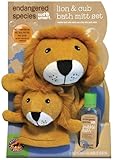 海外直送品Endangered Species Bath Mitt Set, Lion and Cub 3 Ct/Set by Health Science Labs