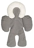 【HOBAO正規品】ベビーカー保護パッド/チャイルドシート座布団/头部パッド2面特許体 ベビーカーシート 全3色 (エレガント灰Grey)