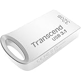 Transcend TS32GJF710S Capless Silver 32GB USB 3.1 & USB 3.0 USB Memory, Shockproof, Splashproof, Dustproof