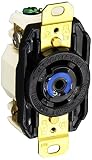 Hubbell HBL2810 Locking Receptacle, 30 amp, 3 Phase, 120/208V, L21-30R, Black [並行輸入品]